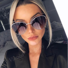 Load image into Gallery viewer, Oversize Mirror Pink Sunglasses