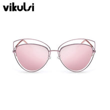 Load image into Gallery viewer, Oversize Mirror Pink Sunglasses